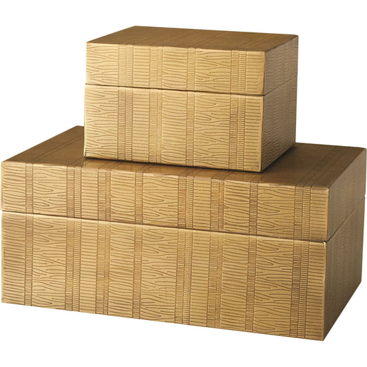 Kokoro Etched Box by Global Views in brass. Made from iron in a eclectic & global style.