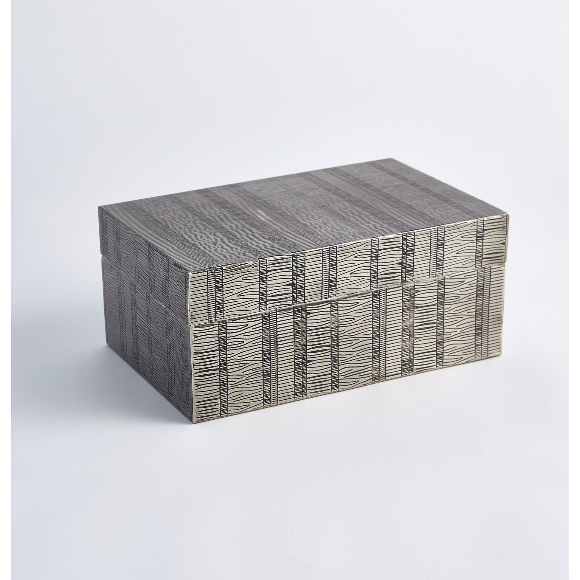 Kokoro Etched Box by Global Views in brass. Made from iron in a eclectic & global style.