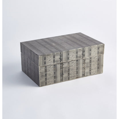 Kokoro Etched Box by Global Views in brass. Made from iron in a eclectic & global style.