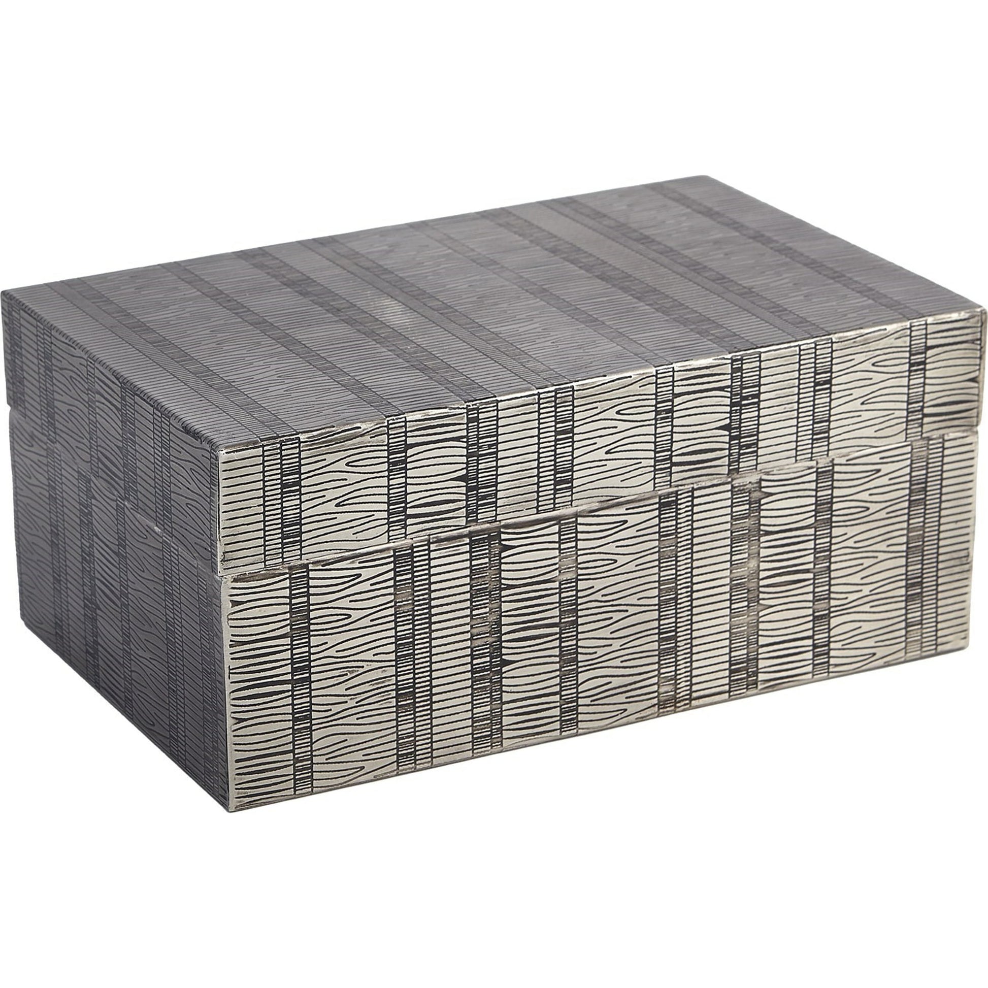 Kokoro Etched Box by Global Views in brass. Made from iron in a eclectic & global style.