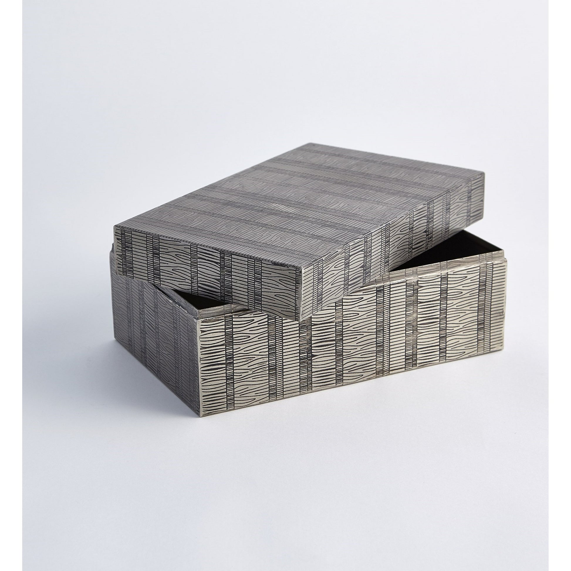 Kokoro Etched Box by Global Views in brass. Made from iron in a eclectic & global style.