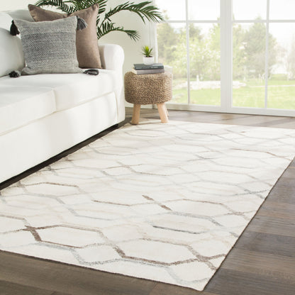Anatolia AT17 Rug by Jaipur Living in ivory, light gray. Made from unique in a unique style.
