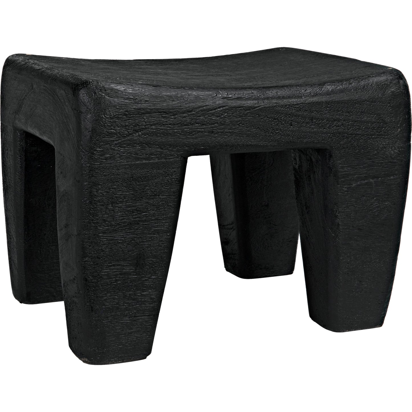 002 SI-1957030 | Primary Silo | Sumo Stool by Noir in black burnt. Made from munggur in a modern style.