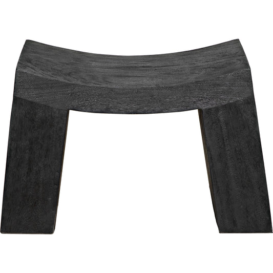 Ishiguro Stool by Noir in burnt black. Made from munggur in a modern style.