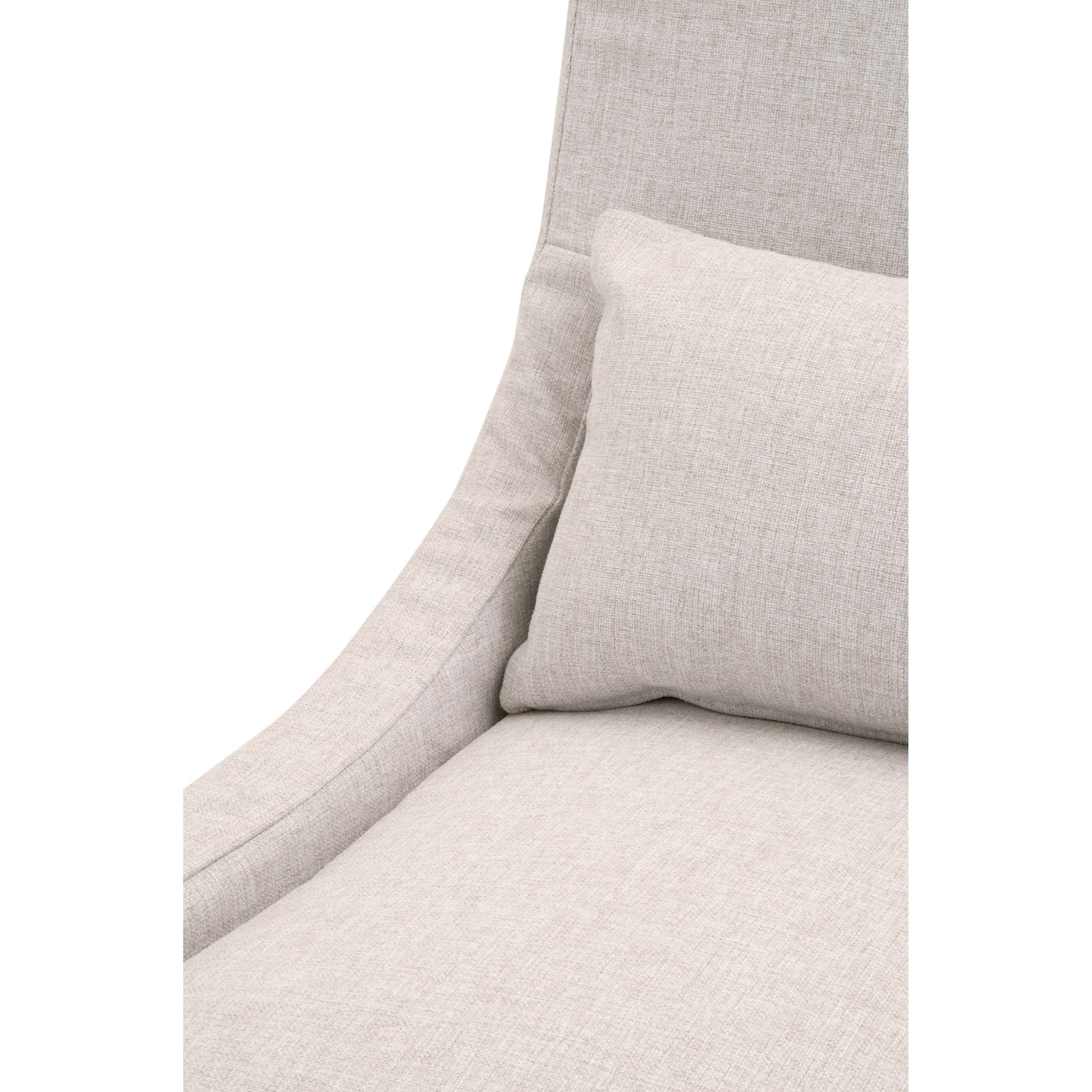 Adele Slipcover Dining Chair by Essentials For Living in gray, blanca. Made from solid teak, fabric in a transitional style.