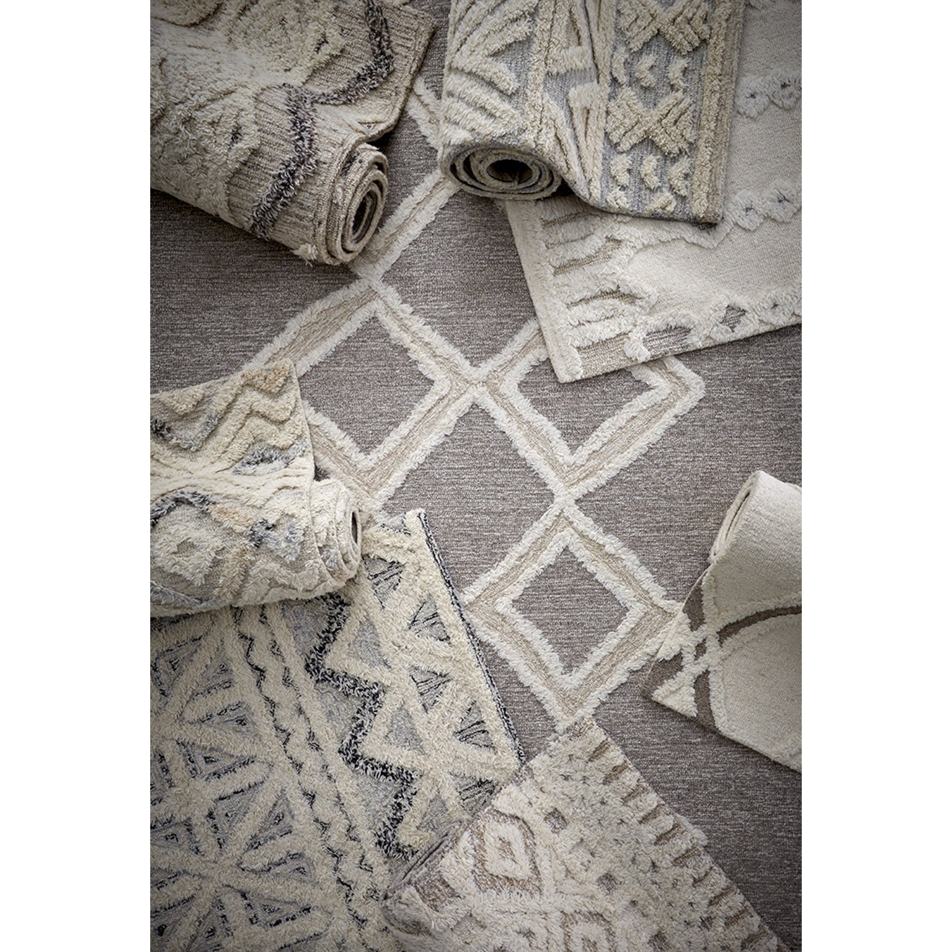 Anica Transitional Diamond Rug - 8010F by Feizy in ivory, tan. Made from wool in a unique style.