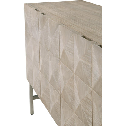 Atlas Media Sideboard by Essentials For Living in natural gray, brushed stainless steel. Made from solid acacia, acacia veneer, stainless steel in a modern style.