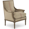 English Khaki Linen with Red Stripe