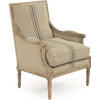 Khaki Linen with Blue Stripe