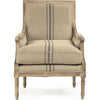 Khaki Linen with Blue Stripe