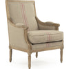 Khaki Linen with Red Stripe