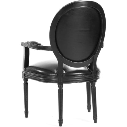 Medallion Leather Arm Chair by Zentique in top grain brown leather, jute and reclaimed oak. Made from reclaimed oak in a traditional style.