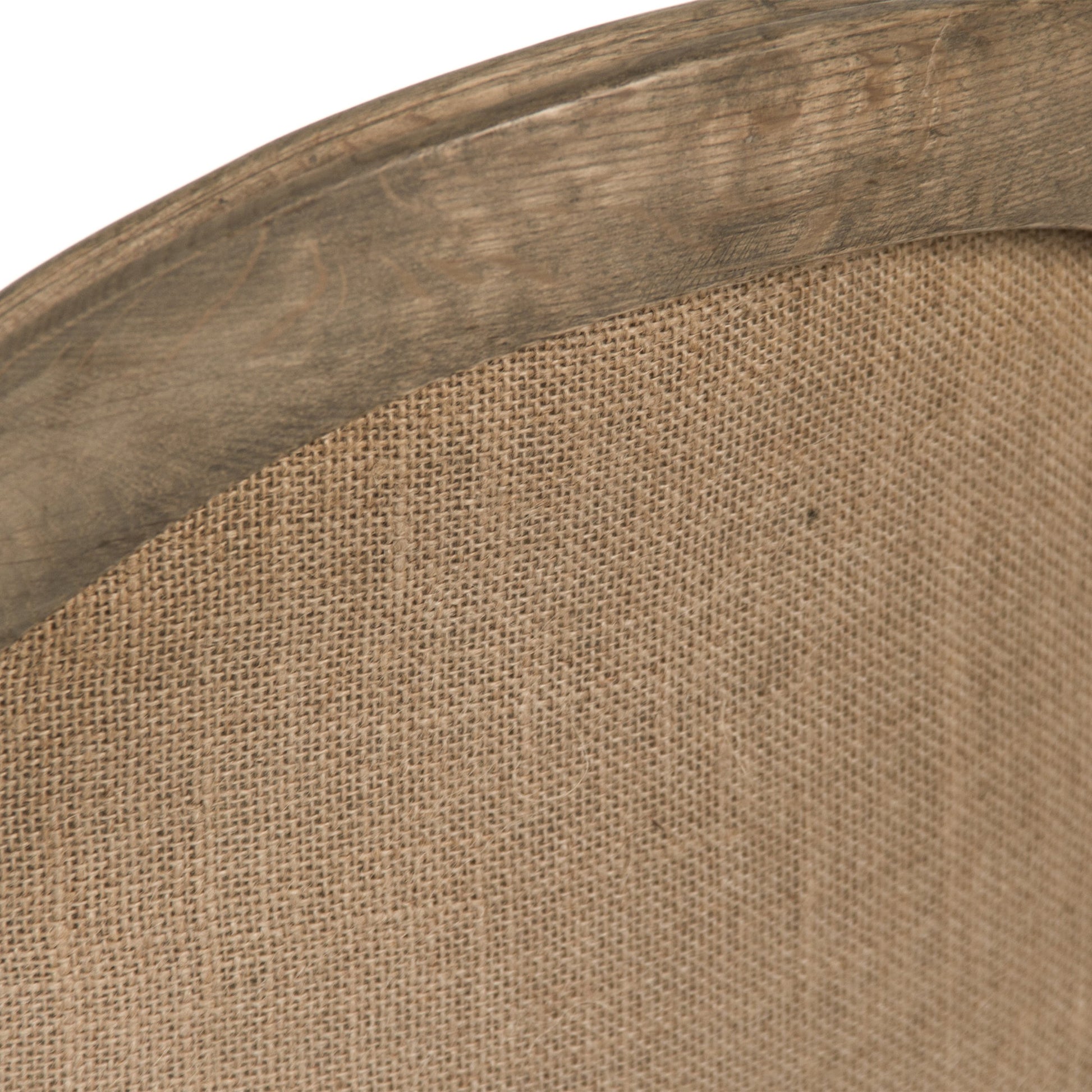 Medallion Leather Arm Chair by Zentique in top grain brown leather, jute and reclaimed oak. Made from reclaimed oak in a traditional style.