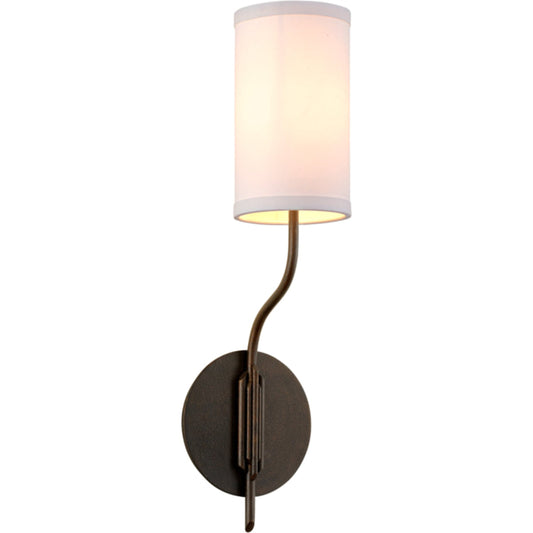 Juniper Wall Sconce by Troy. Made from hand-worked iron in a transitional style.