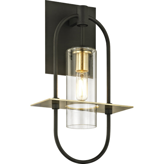 Smyth Wall by Troy in dark bronze, brushed brass. Made from hand-worked iron, brass in a modern style.