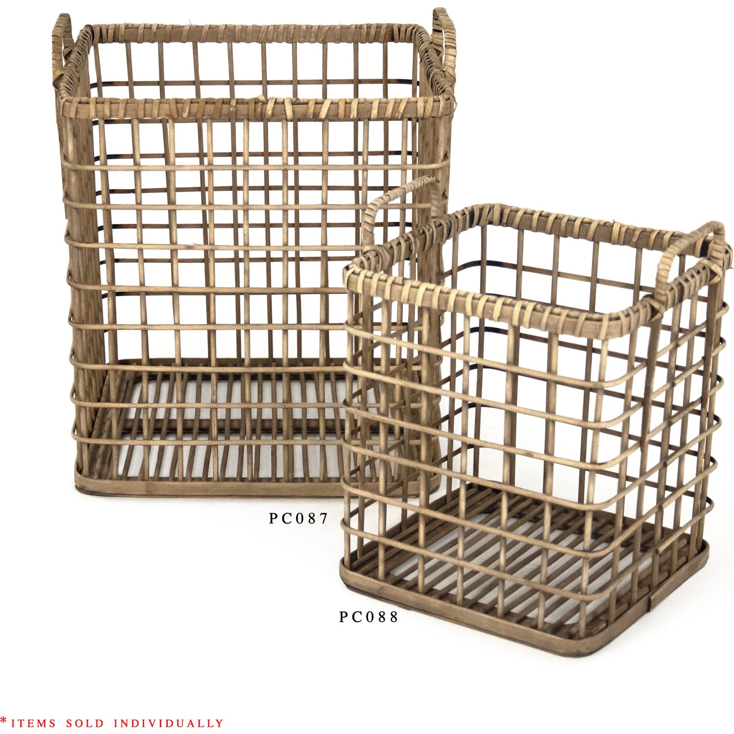 005 SR-900084,SR-900085 | Additional Silo | Basket by Zentique in natural and wood. Made from wood in a cottage & farmhouse style.