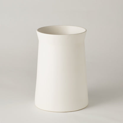 Soft Curve Vase by Global Views in white. Made from ceramic in a modern style.