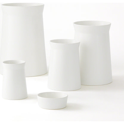 Soft Curve Vase by Global Views in white. Made from ceramic in a modern style.