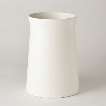 Soft Curve Vase by Global Views in white. Made from ceramic in a modern style.