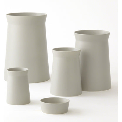 Soft Curve Vase by Global Views in white. Made from ceramic in a modern style.