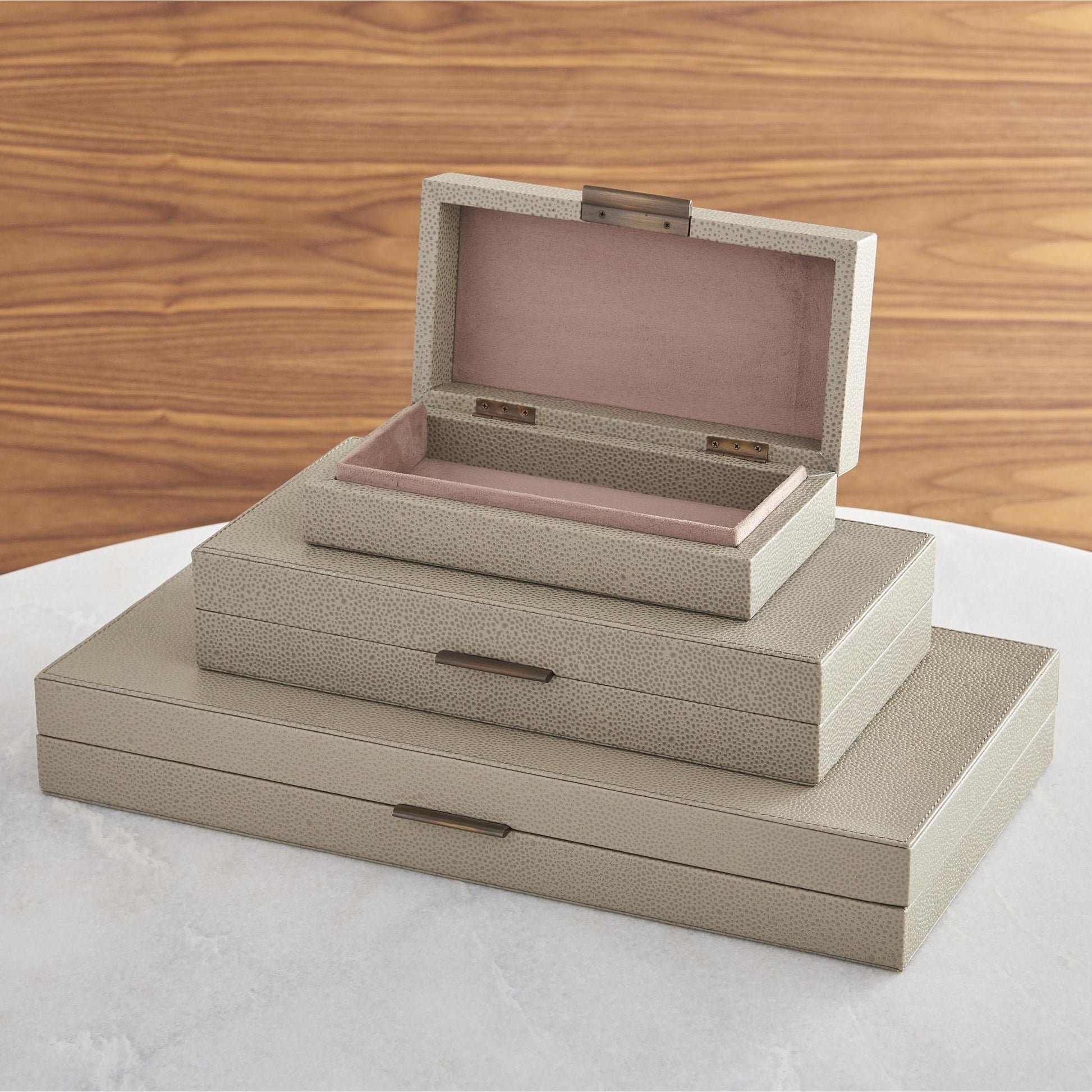 Alpen Box by Global Views. Made from mdf, leather, polyester suede in a transitional style.