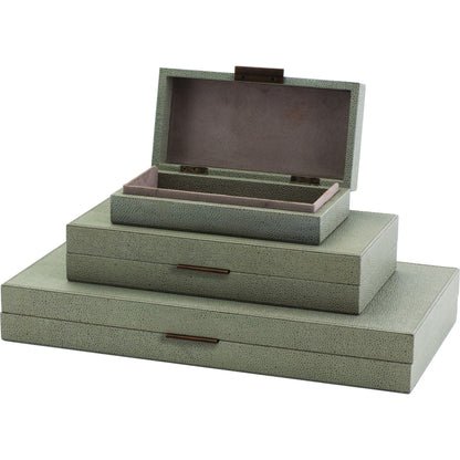 Alpen Box by Global Views. Made from mdf, leather, polyester suede in a transitional style.