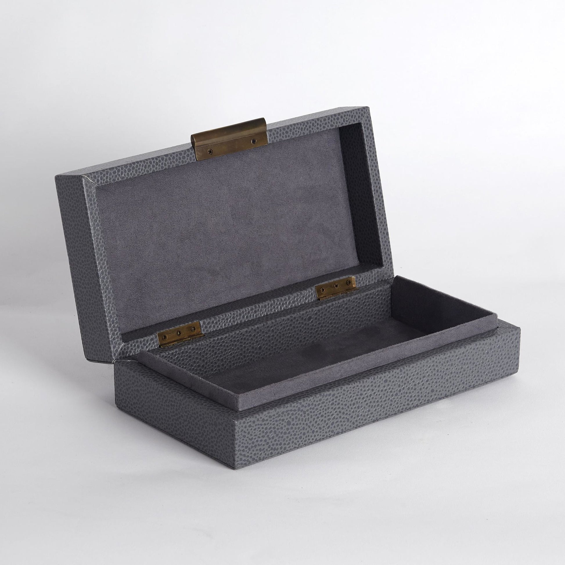 Alpen Box by Global Views. Made from mdf, leather, polyester suede in a transitional style.