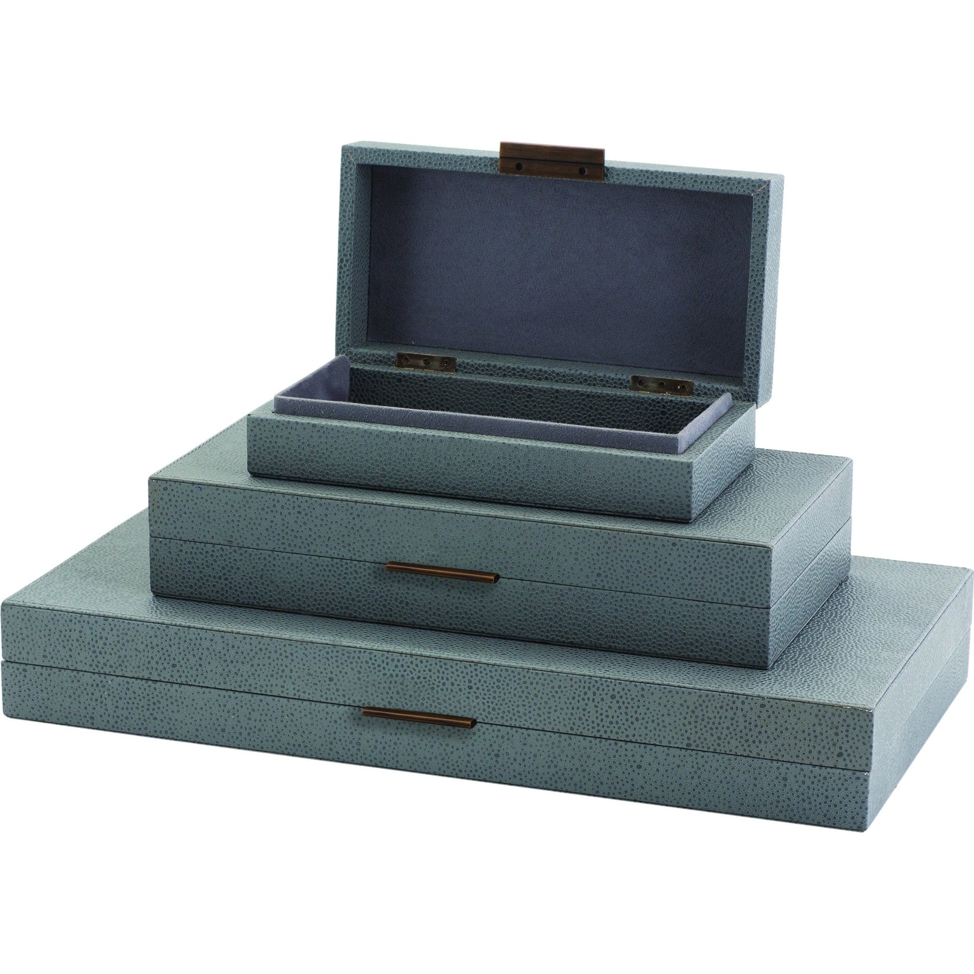 Alpen Box by Global Views. Made from mdf, leather, polyester suede in a transitional style.