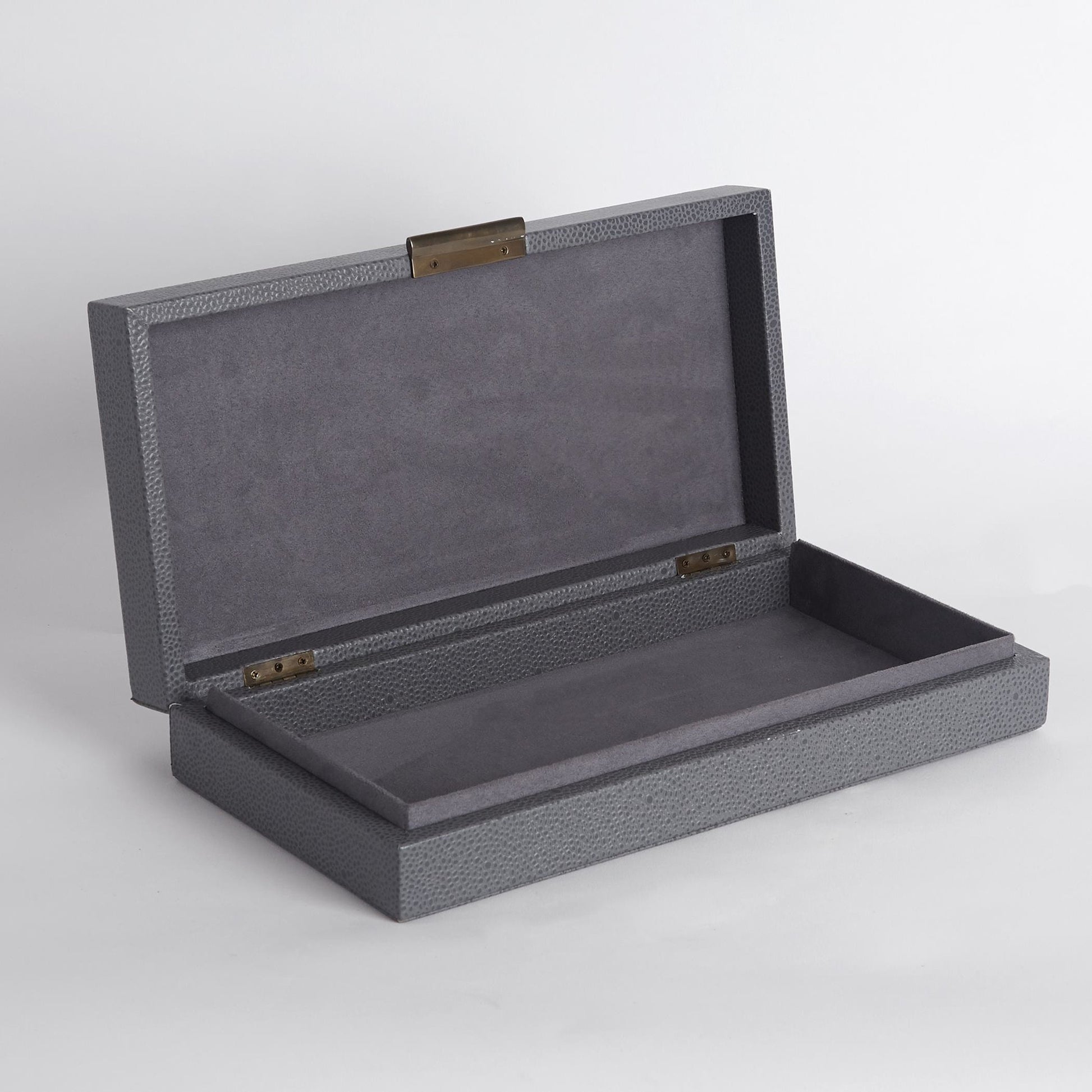 Alpen Box by Global Views. Made from mdf, leather, polyester suede in a transitional style.