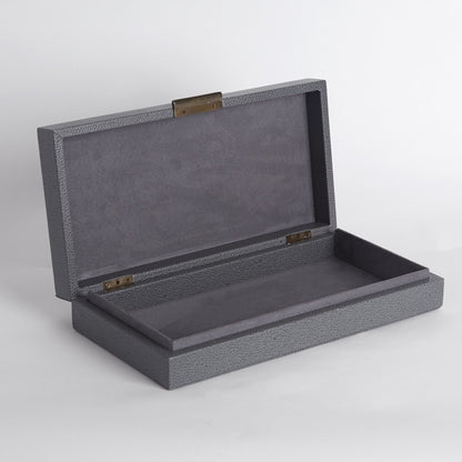 Alpen Box by Global Views. Made from mdf, leather, polyester suede in a transitional style.