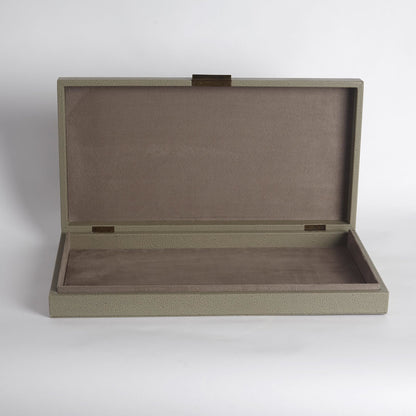 Alpen Box by Global Views. Made from mdf, leather, polyester suede in a transitional style.