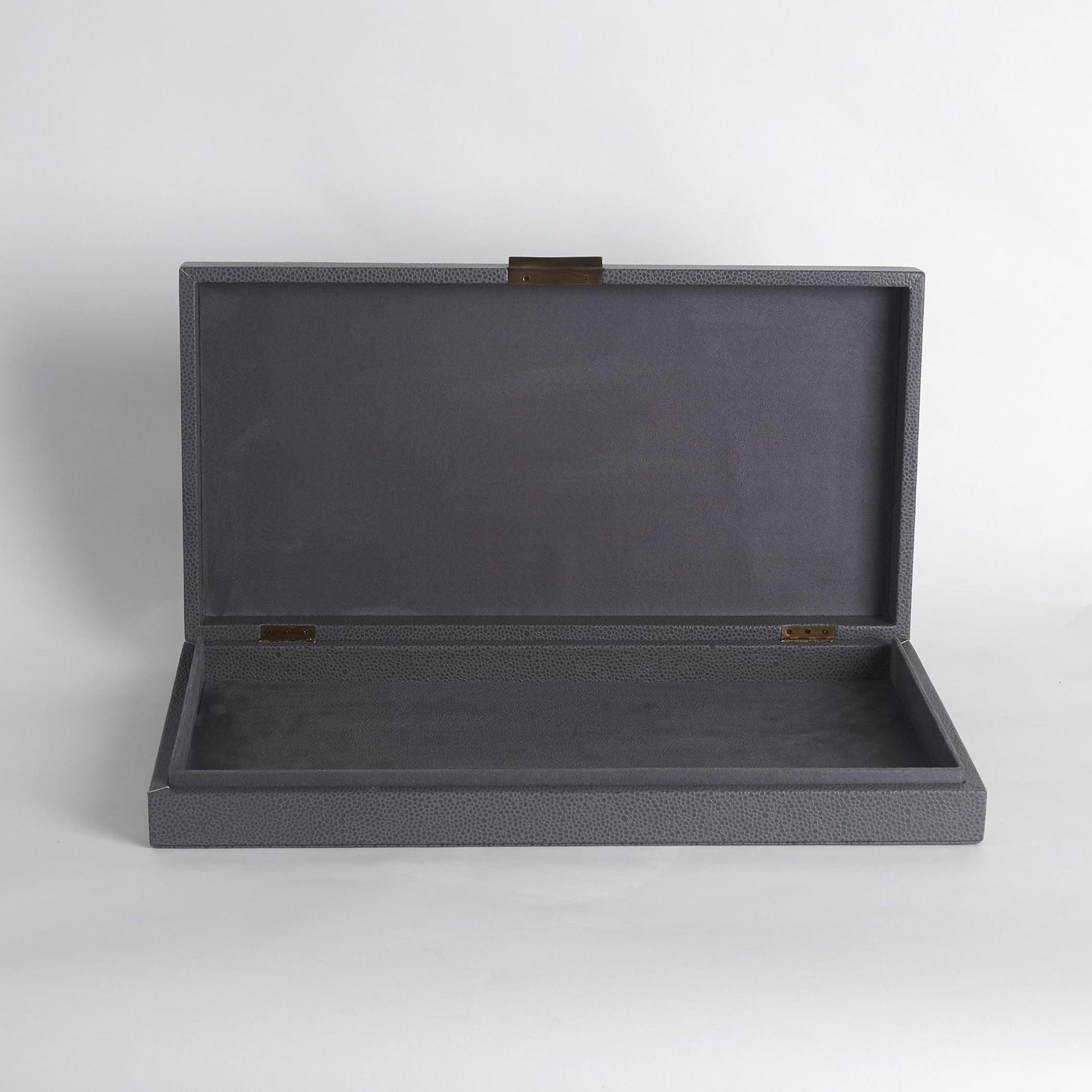 Alpen Box by Global Views. Made from mdf, leather, polyester suede in a transitional style.