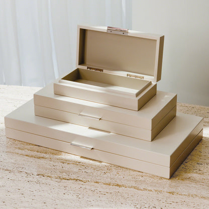 Luxe Organizer by Global Views in ivory. Made from mdf in a traditional style.