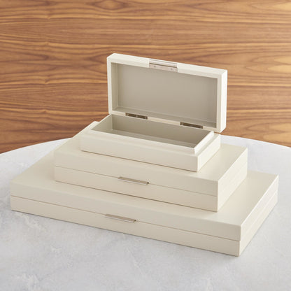 Luxe Organizer by Global Views in ivory. Made from mdf in a traditional style.