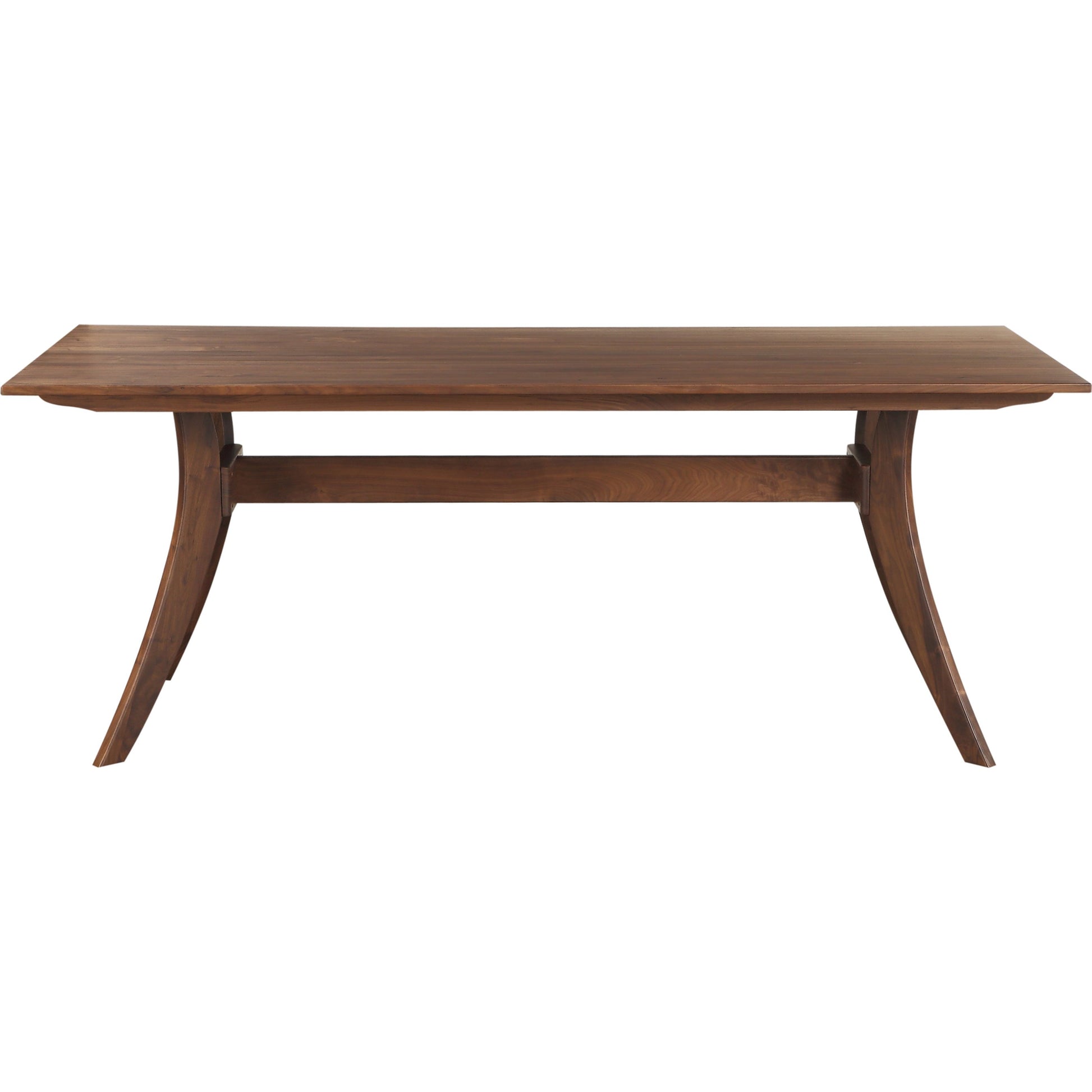 Florence Dining Table by Moe's Home Collection in brown and nc lacquer. Made from american walnut wood in a modern style.