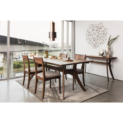Florence Dining Table by Moe's Home Collection in brown and nc lacquer. Made from american walnut wood in a modern style.