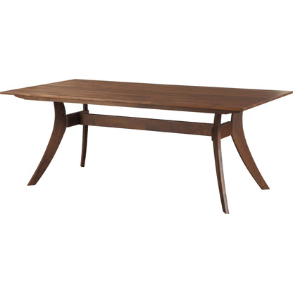 Florence Dining Table by Moe's Home Collection in brown and nc lacquer. Made from american walnut wood in a modern style.