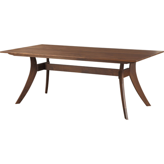 Florence Dining Table by Moe's Home Collection in brown and nc lacquer. Made from american walnut wood in a modern style.
