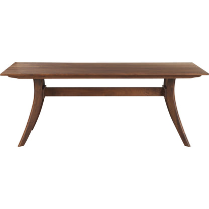 Florence Dining Table by Moe's Home Collection in brown and nc lacquer. Made from american walnut wood in a modern style.