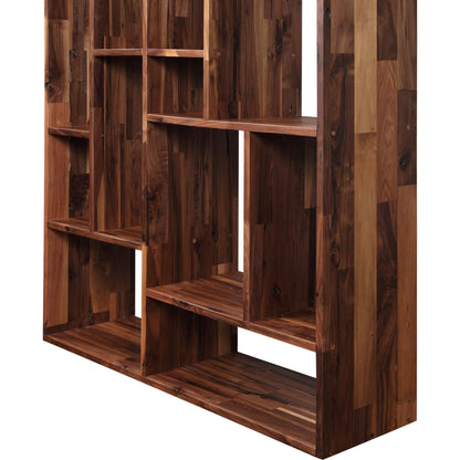 Redemption Shelf Solid by Moe's Home Collection in brown and matt lacquer. Made from walnut in a modern style.