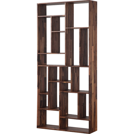 Redemption Shelf Solid by Moe's Home Collection in brown and matt lacquer. Made from walnut in a modern style.