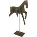 Resin Horse on Stand by Zentique in resin, metal. Made from resin, metal in a traditional style.