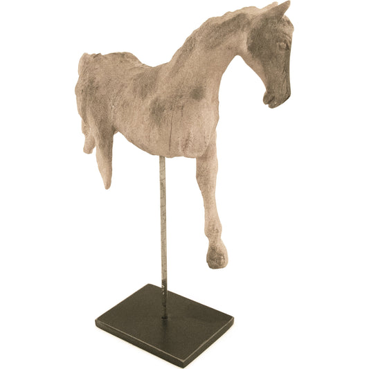 Resin Horse on Stand by Zentique in resin, metal. Made from resin, metal in a traditional style.