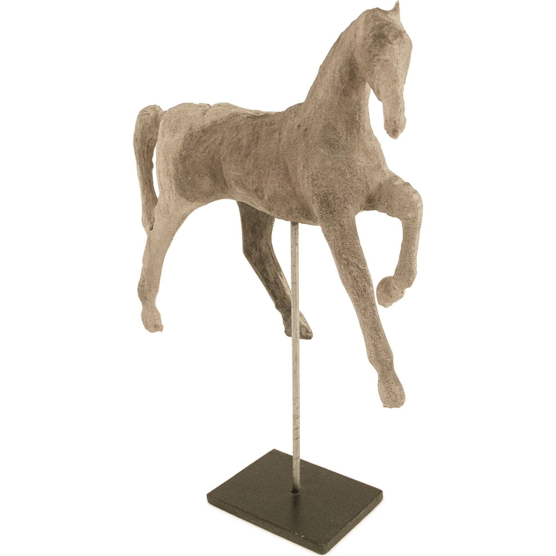 Resin Horse on Stand by Zentique in resin, metal. Made from resin, metal in a traditional style.
