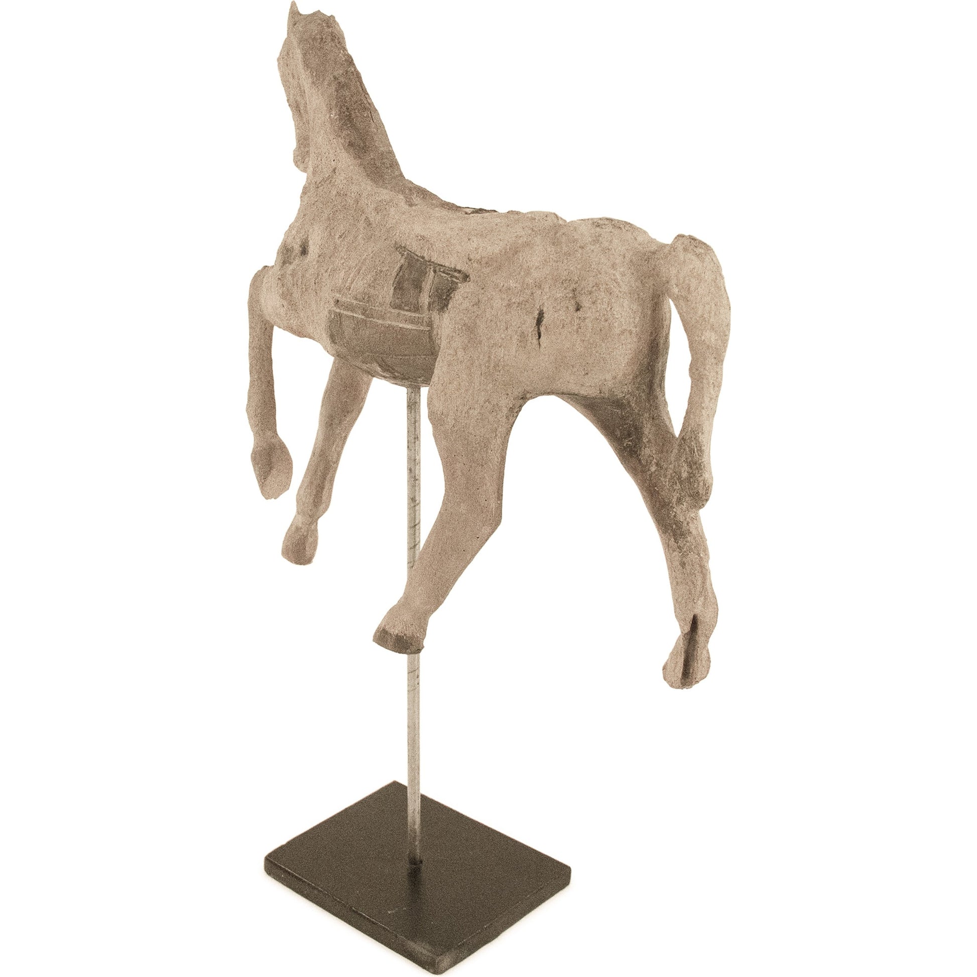 Resin Horse on Stand by Zentique in resin, metal. Made from resin, metal in a traditional style.
