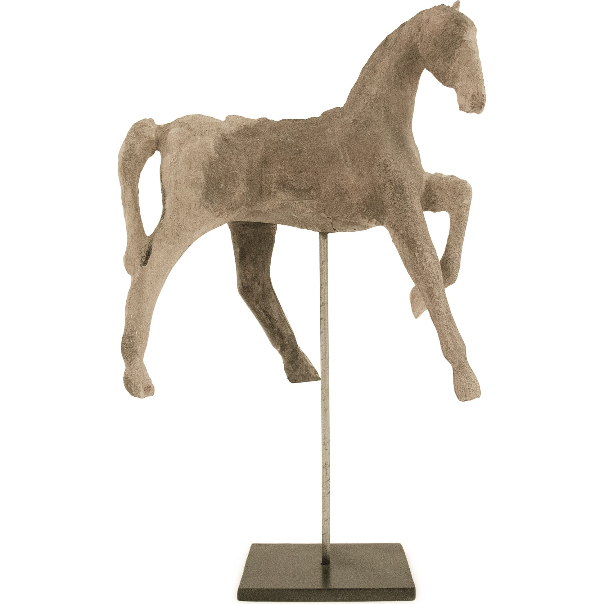Resin Horse on Stand by Zentique in resin, metal. Made from resin, metal in a traditional style.