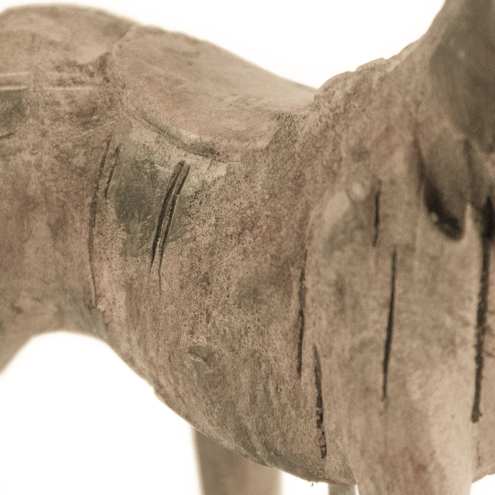 Resin Horse on Stand by Zentique in resin, metal. Made from resin, metal in a traditional style.