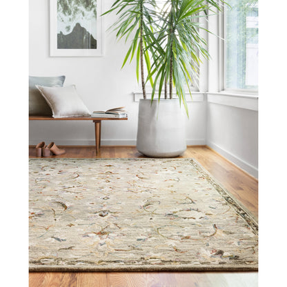 Beatty BEA-03 Rug by Loloi in gray, multi. Made from 100% wool in a traditional style.