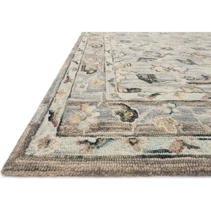 Beatty BEA-04 Rug by Loloi in light blue, multi. Made from 100% wool in a traditional style.