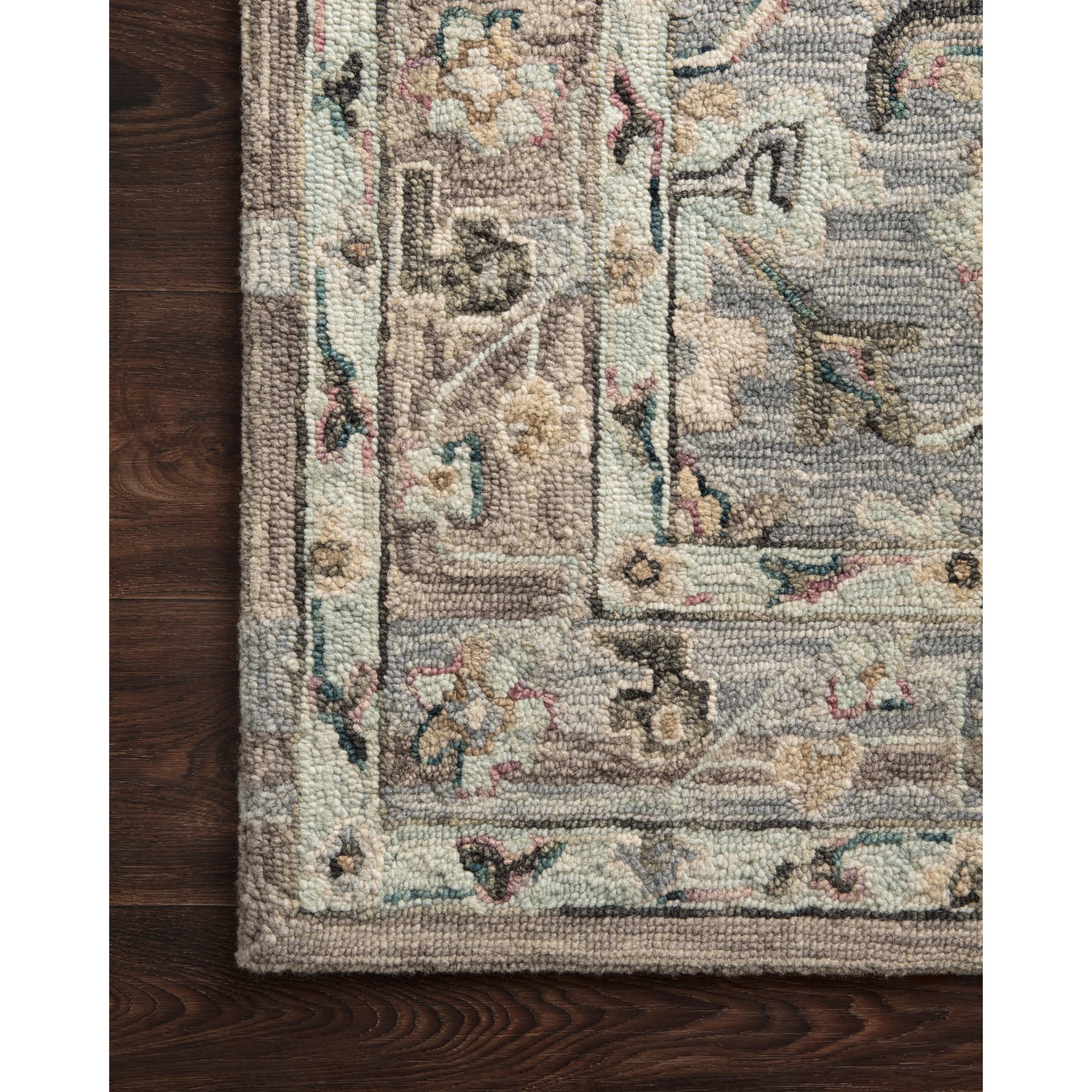 Beatty BEA-04 Rug by Loloi in light blue, multi. Made from 100% wool in a traditional style.